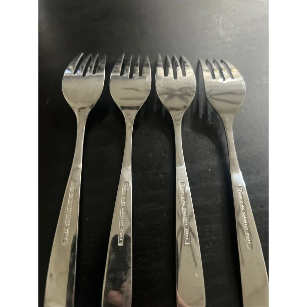 Rogers Stanley Roberts Allison-Korea (4)Salad Forks Stainless Steel 6 1/2